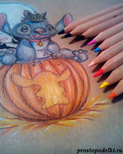 Видео: как маркером нарисовать тыкву на хэллоуин