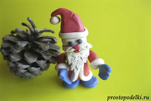 Пошаговая лепка Деда Мороза из пластилина: фото и видео мастер-классы