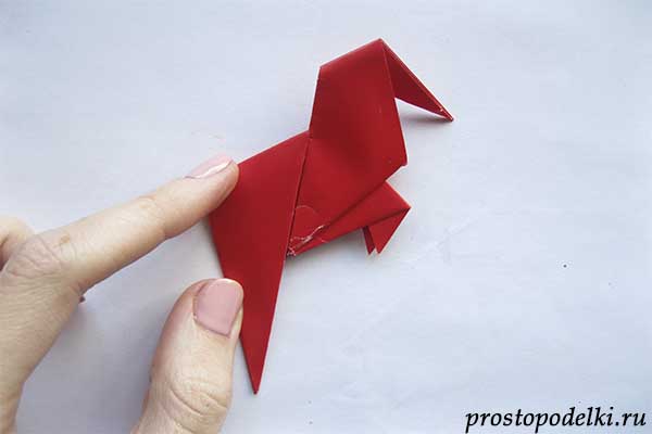 огненный петух оригами-14