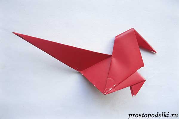 огненный петух оригами-15