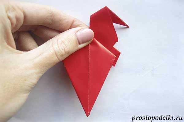 огненный петух оригами-16