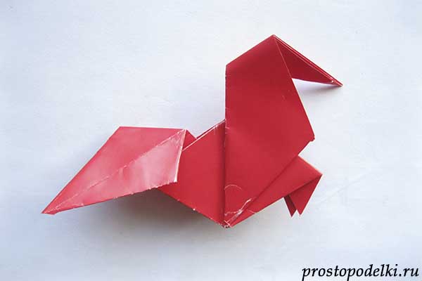 огненный петух оригами-20