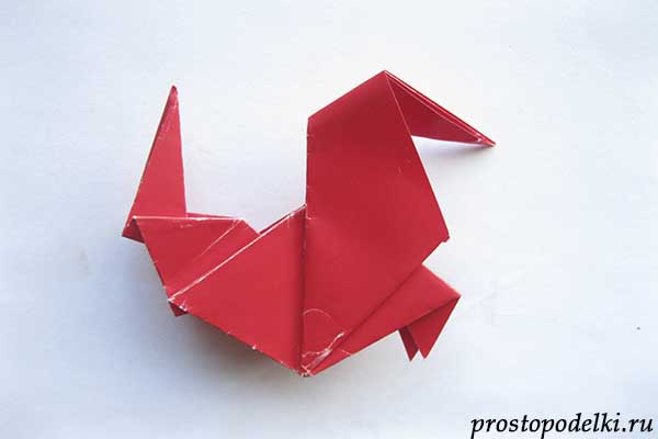 огненный петух оригами-21