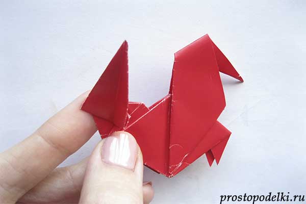 огненный петух оригами-22