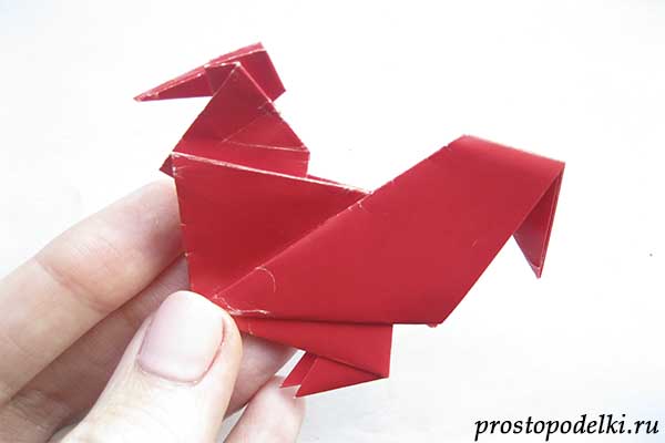огненный петух оригами-23