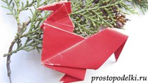 огненный петух оригами-mini