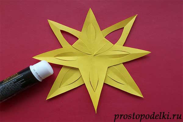 Рождественская звезда из бумаги-09