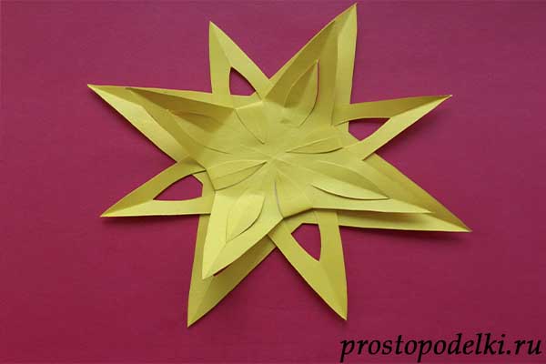 Рождественская звезда из бумаги-11