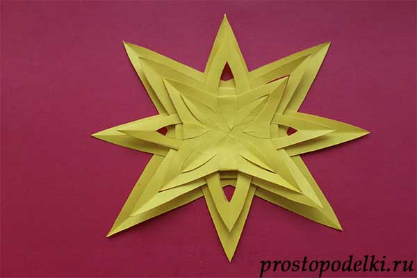 Рождественская звезда из бумаги (туториал)
