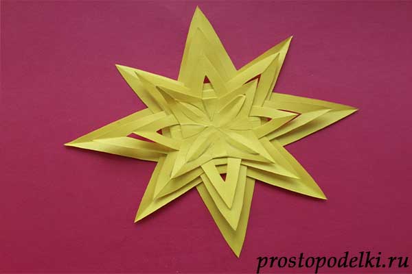 Рождественская звезда из бумаги-14
