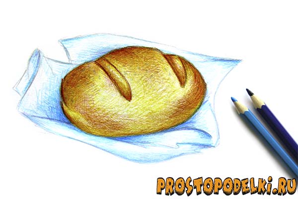 Как нарисовать хлеб-08