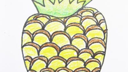 Как нарисовать ананас