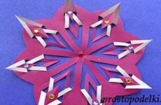 Снежинка из бумаги (киригами)