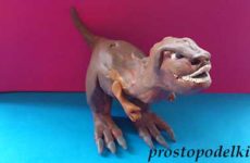 Как слепить динозавра из пластилина