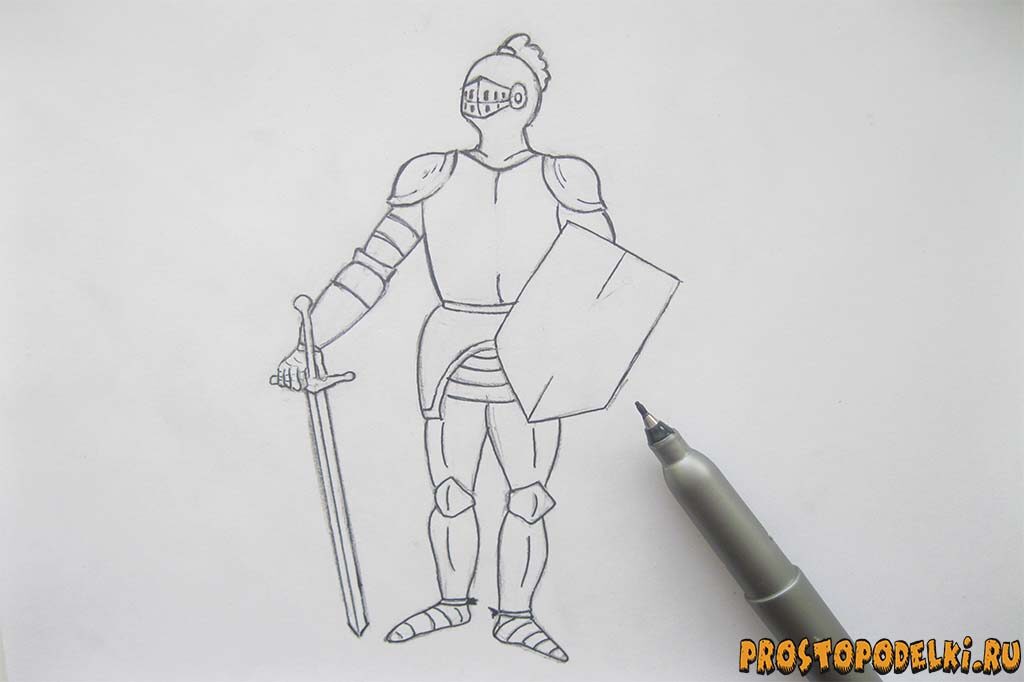 Как нарисовать рыцаря-13