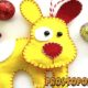 Елочная игрушка желтая собака