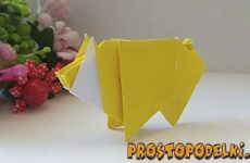 Оригами свинка