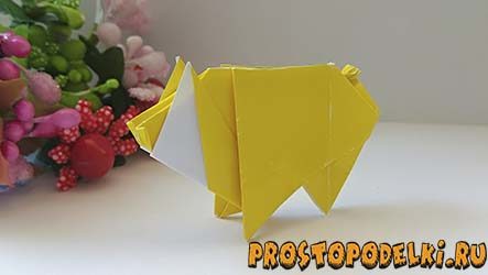 Оригами свинка