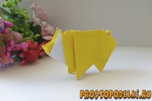 Оригами свинка-title