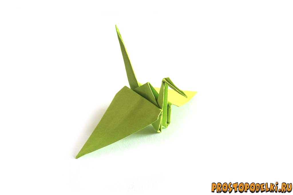 Оригами журавлик. Схема