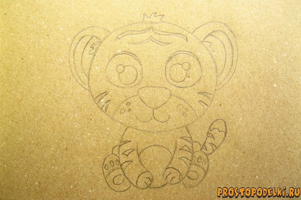 Как нарисовать тигренка-08
