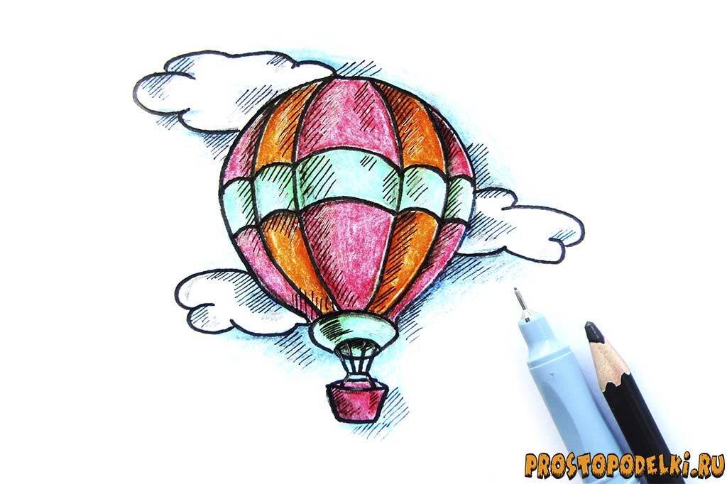 Как нарисовать воздушный шар-11