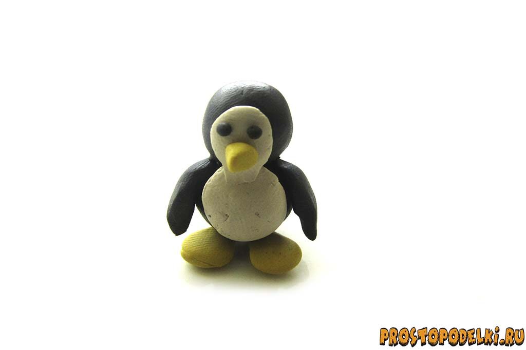 Пингвин из пластилина-06