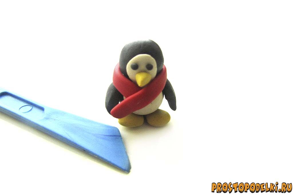 Пингвин из пластилина-08