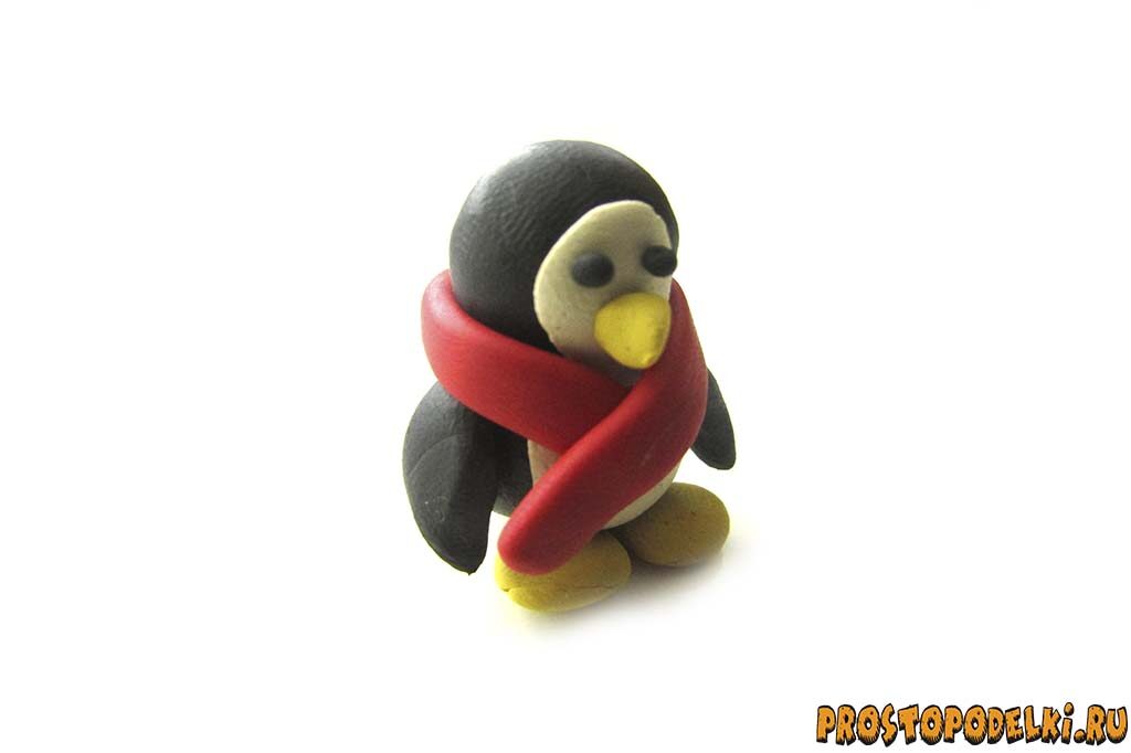 Пингвин из пластилина-09
