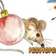 Как нарисовать мышку с елочным шариком акварелью